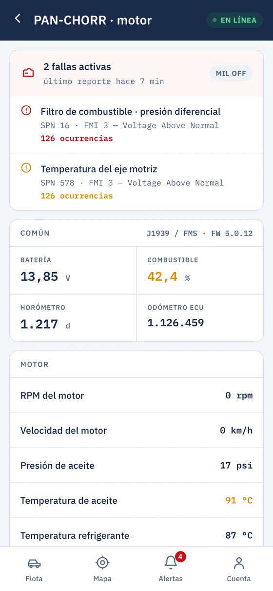 App PetroTruck: Motor