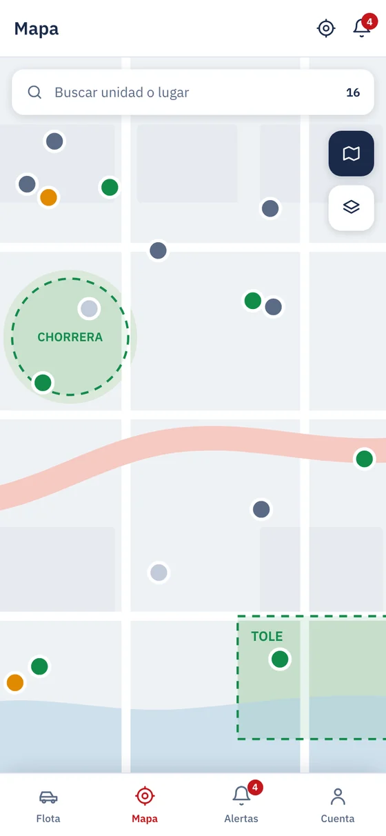 App PetroTruck: Mapa