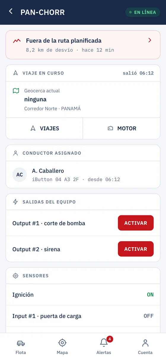 App PetroTruck: Unidad